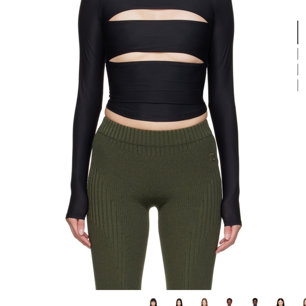 Nwt Misbhv Black Long Sleeve Cut-Out Blouse